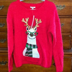 Women’s Llama Christmas Sweater